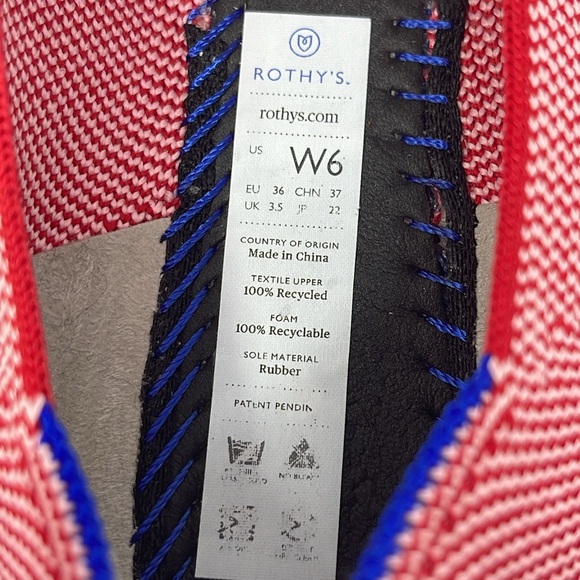 ROTHY’S: Lollipop Loafers. Rare/Retired. Red/White. Size 6. Slip On - Picture 2 of 11